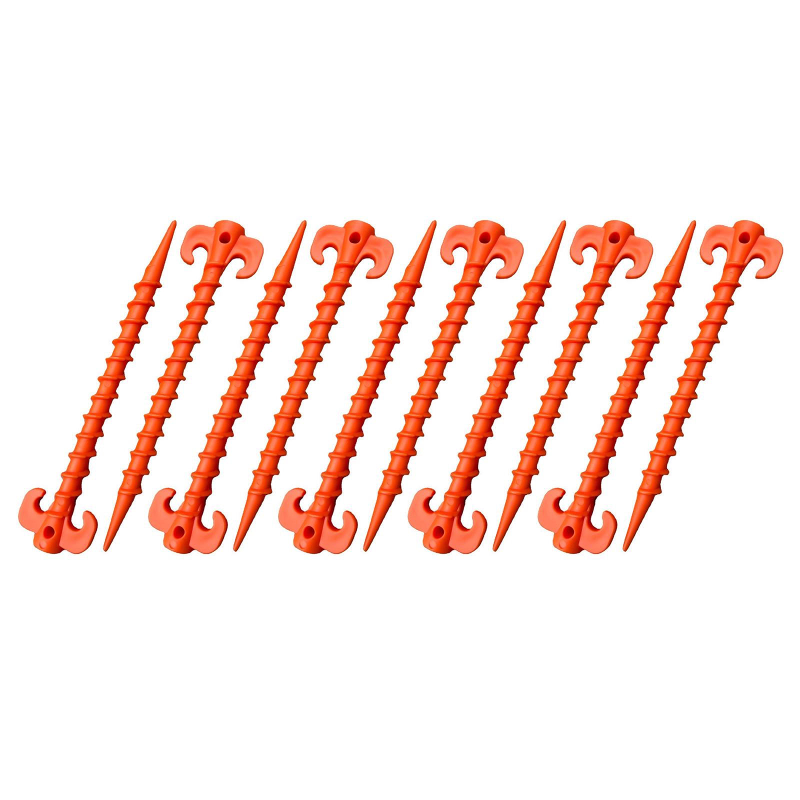 10 шт. Пластиковые винтовые колышки для палатки для фиксации кемпинговой палатки, дождевых тентов, для улицы, колышки для кемпинговой палатки, палаточные колышки, сверхпрочные гвозди для палатки оранжевый