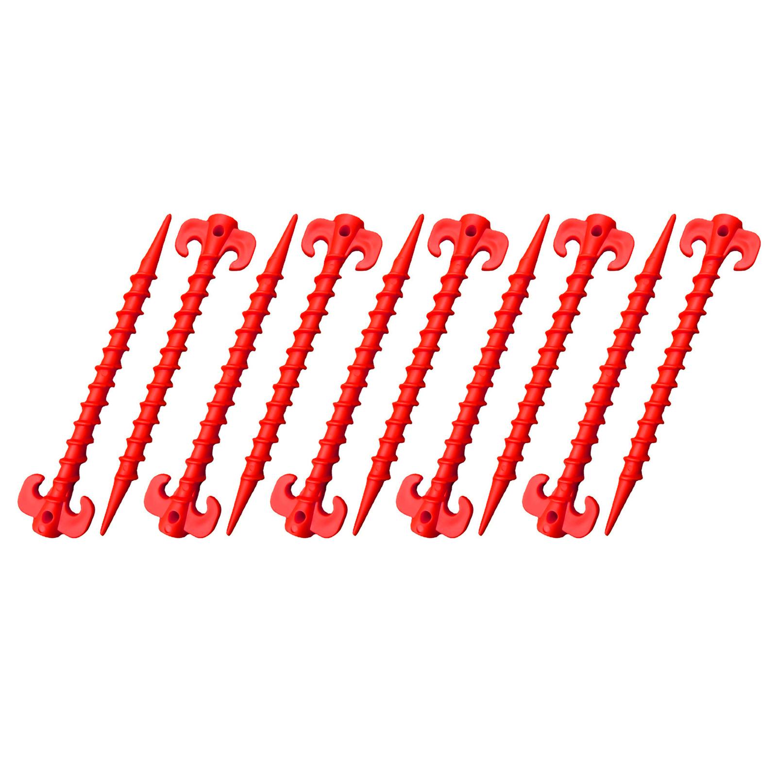 10 шт. Пластиковые винтовые колышки для палатки для фиксации кемпинговой палатки, дождевых тентов, для улицы, колышки для кемпинговой палатки, палаточные колышки, сверхпрочные гвозди для палатки красный