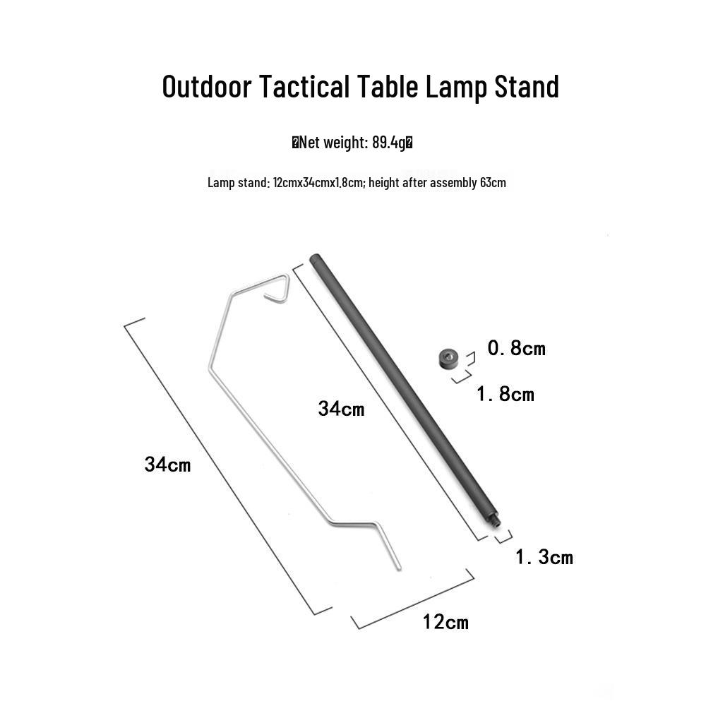 Ультралегкий Портативный Алюминиевый Стенд для Кемпинговой Лампы с Крючком